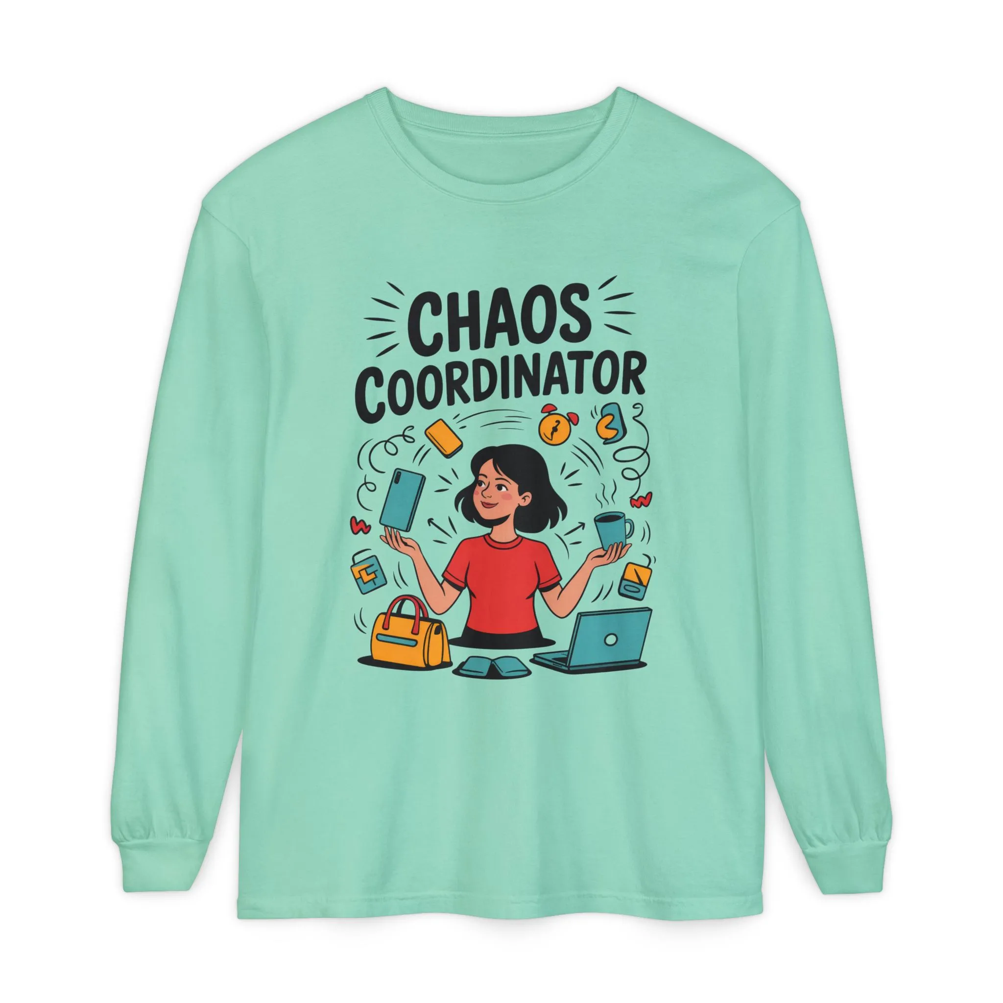 Chaos Coordinator Women's Long Sleeve, Mom Life Graphic Long Sleeve, Gift for Busy Moms, Multitasking Mom Gift, Cute Mother's Day Gift - Image 29