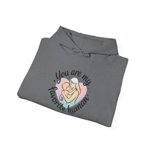 You Are My Favorite Human Hoodie, Cute Mom and Baby Pastel Design, Mothers Day Hooded Sweatshirt Gift - Image 38