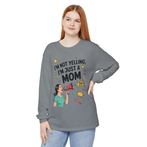 Funny Mom Long Sleeve T-Shirt, I'm Not Yelling I'm Just a Mom, Mother's Day Gift, Loud Mom Life Tank Top, Mother's Day Apparel - Image 10