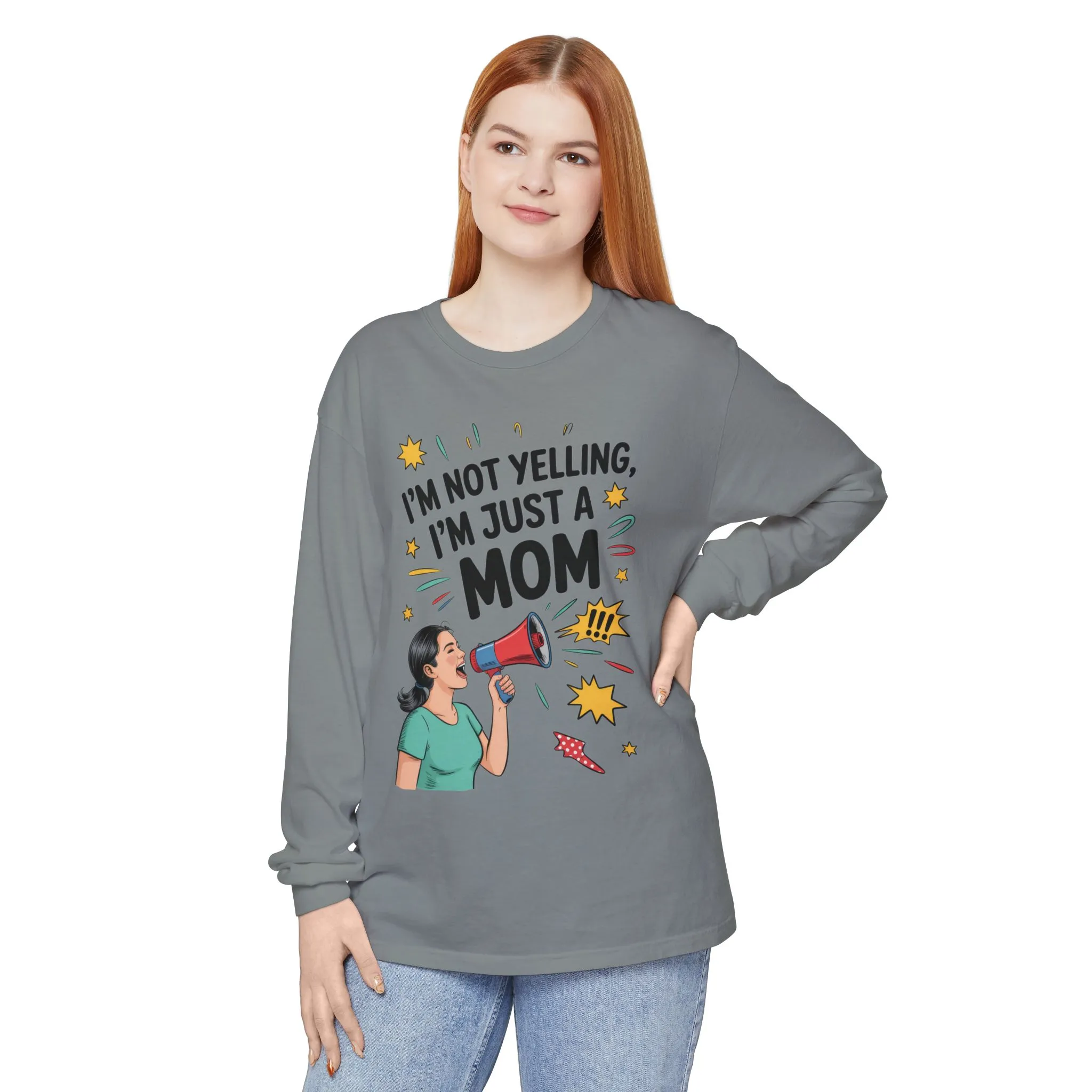 Funny Mom Long Sleeve T-Shirt, I'm Not Yelling I'm Just a Mom, Mother's Day Gift, Loud Mom Life Tank Top, Mother's Day Apparel - Image 10
