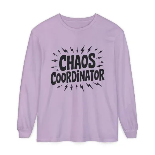 Chaos Coordinator Shirt Unisex Long Sleeve Tee, Funny Mom Life Gift, Mothers Day Shirt, Gifts for Team Leaders, Humor Apparel - Image 19