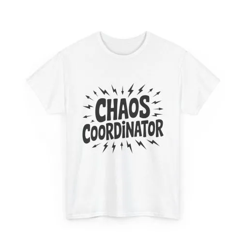 Chaos Coordinator Unisex Heavy Cotton Tee, Funny Graphic T-Shirt, Gift for Moms, Mom Life Graphic Tee, Mother's Day T-Shirt - Image 5