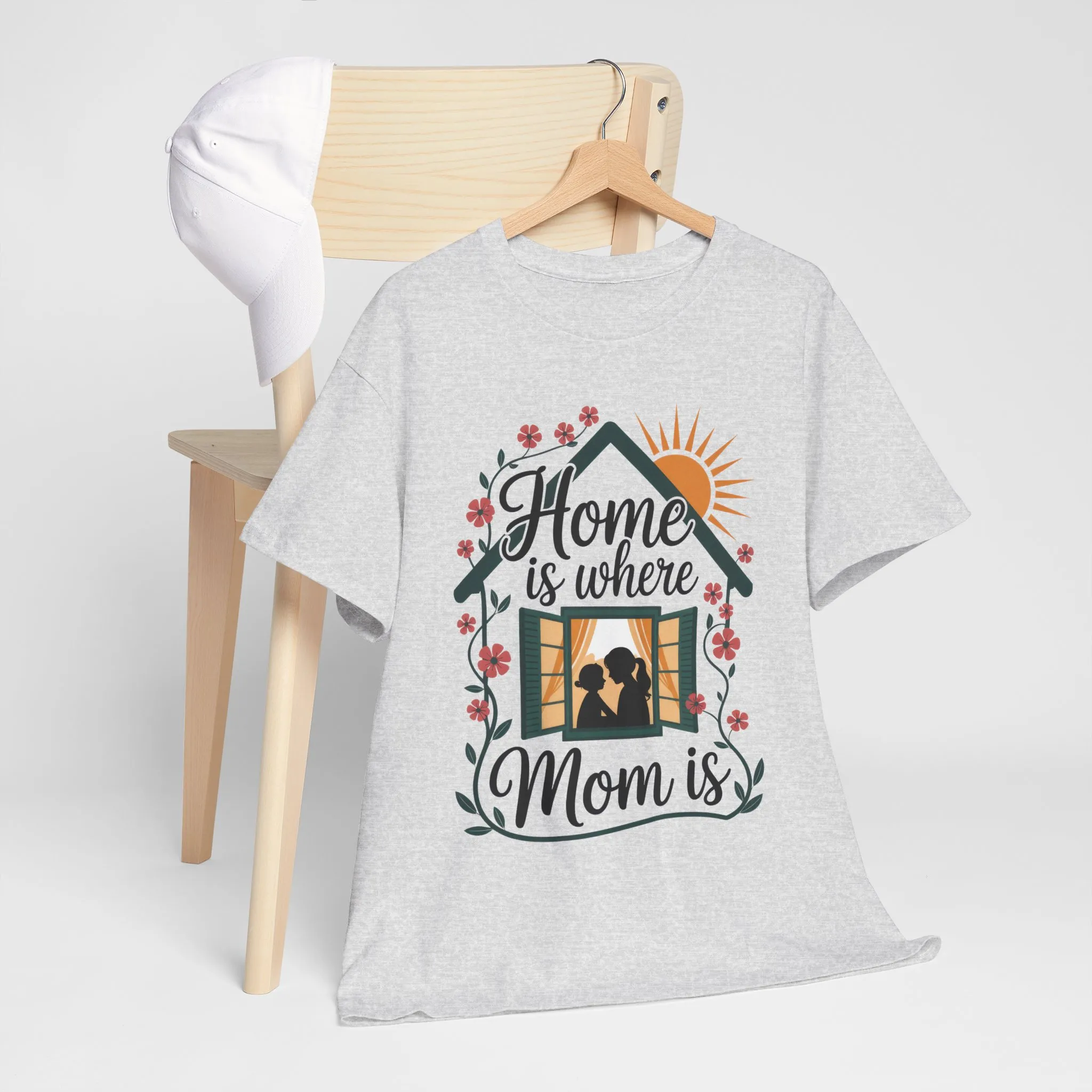 Home Is Where Mom Is T-Shirt, Mother's Day Cotton Tee, Cute Family Gift for Mom, Sentimental Mom Shirt for Her, mother's day Gift - Image 4