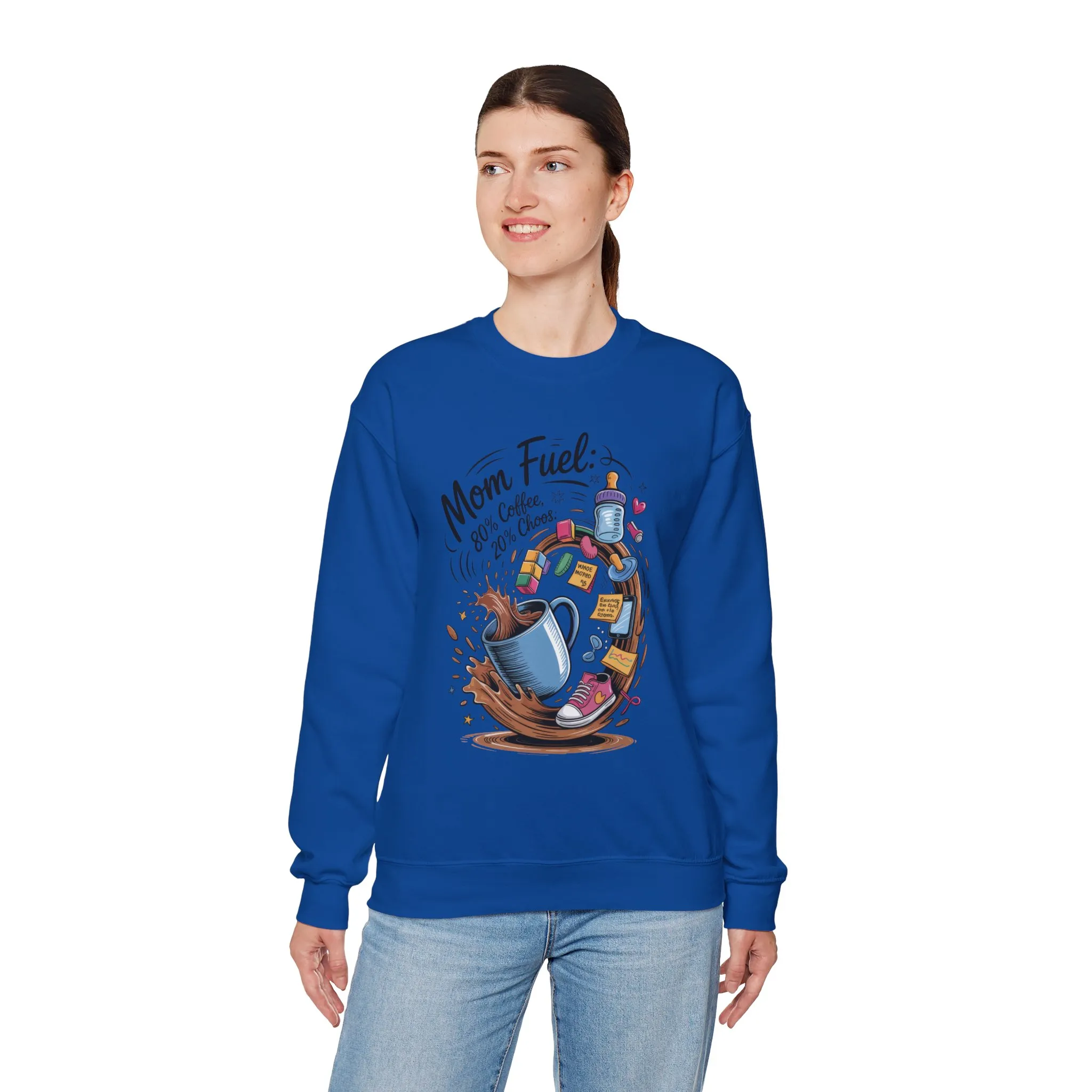 Mom Fuel Unisex Crewneck Sweatshirt, Perfect for Coffee Lovers, Gifts for Moms, Cozy Casual Wear, Funny Graphic Sweatshirt, Mother's Day - Image 47