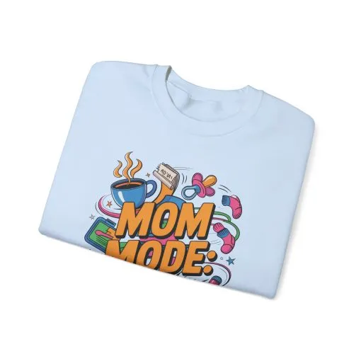 Mom Mode On Crewneck Sweatshirt, Gift for Mom, Mother's Day Humor T-Shirt, Cute Mama Life Graphic Tee, Mother's Day Gift - Image 42