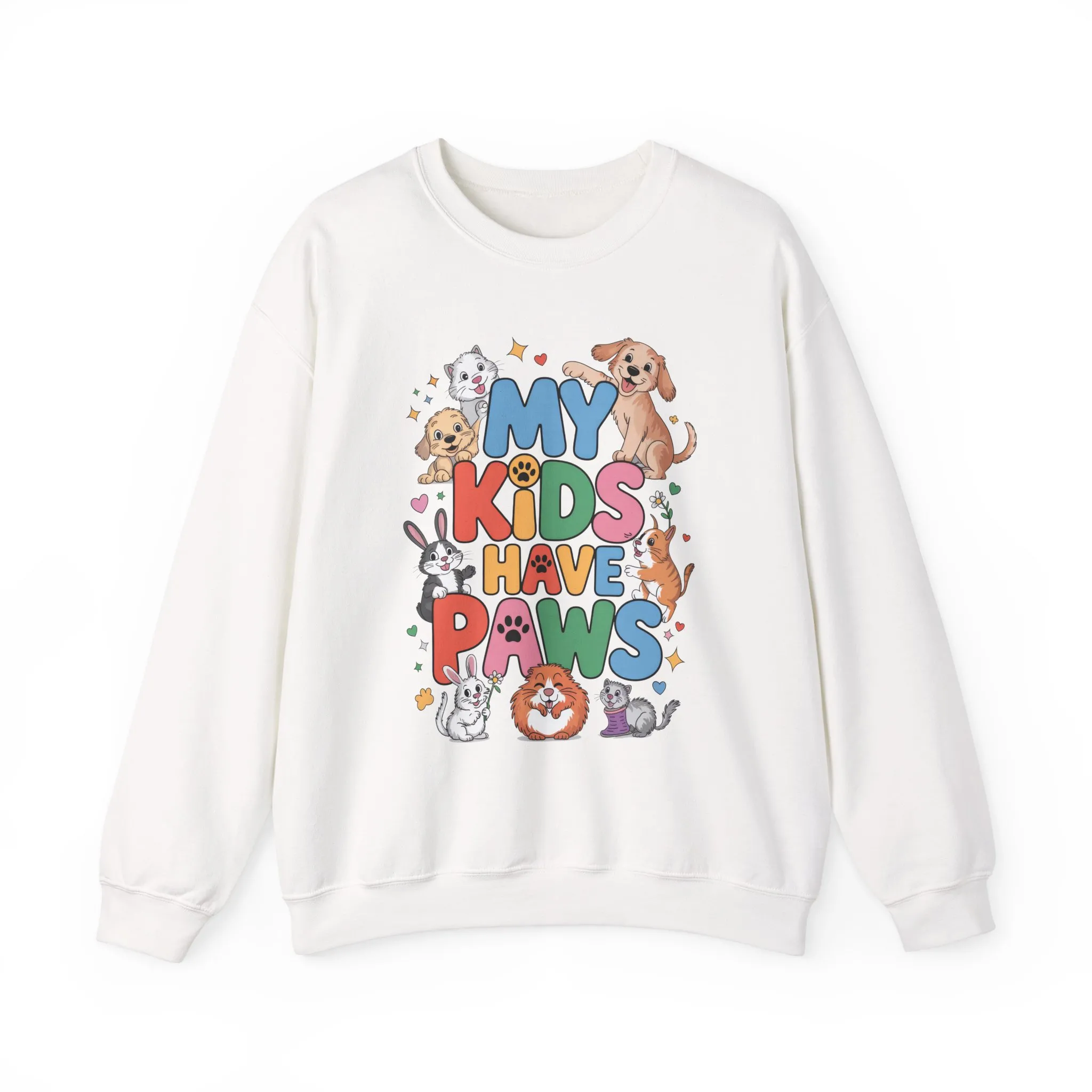 My Kids Have Paws Sweatshirt, Pet Lover Gift, Cute Animal Shirt, Cute Pet Mom Tee, Animal Parent T-Shirt, Gift for Animal Lovers - Image 37