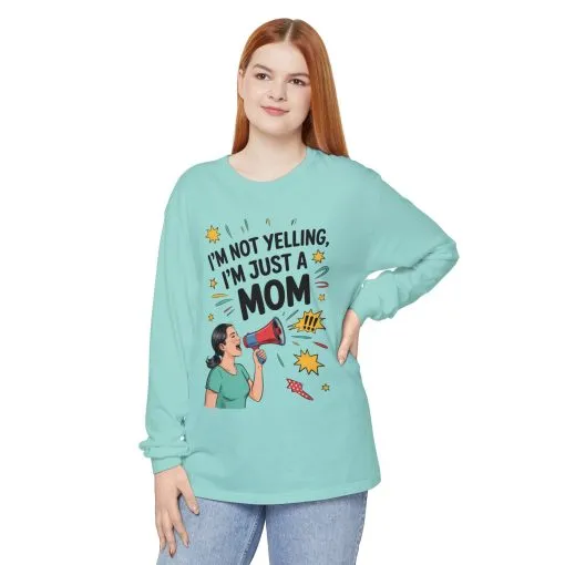 Funny Mom Long Sleeve T-Shirt, I'm Not Yelling I'm Just a Mom, Mother's Day Gift, Loud Mom Life Tank Top, Mother's Day Apparel - Image 32