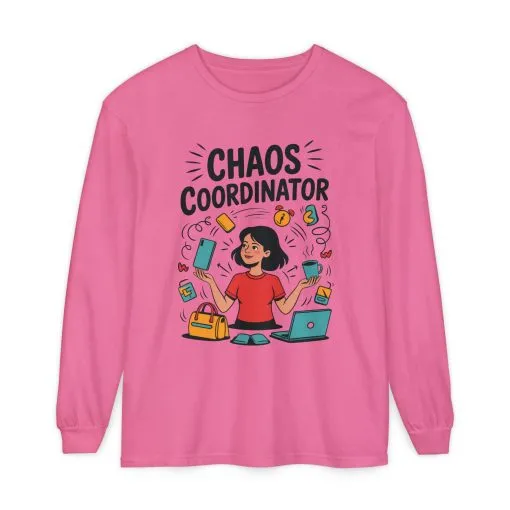 Chaos Coordinator Women's Long Sleeve, Mom Life Graphic Long Sleeve, Gift for Busy Moms, Multitasking Mom Gift, Cute Mother's Day Gift - Image 17