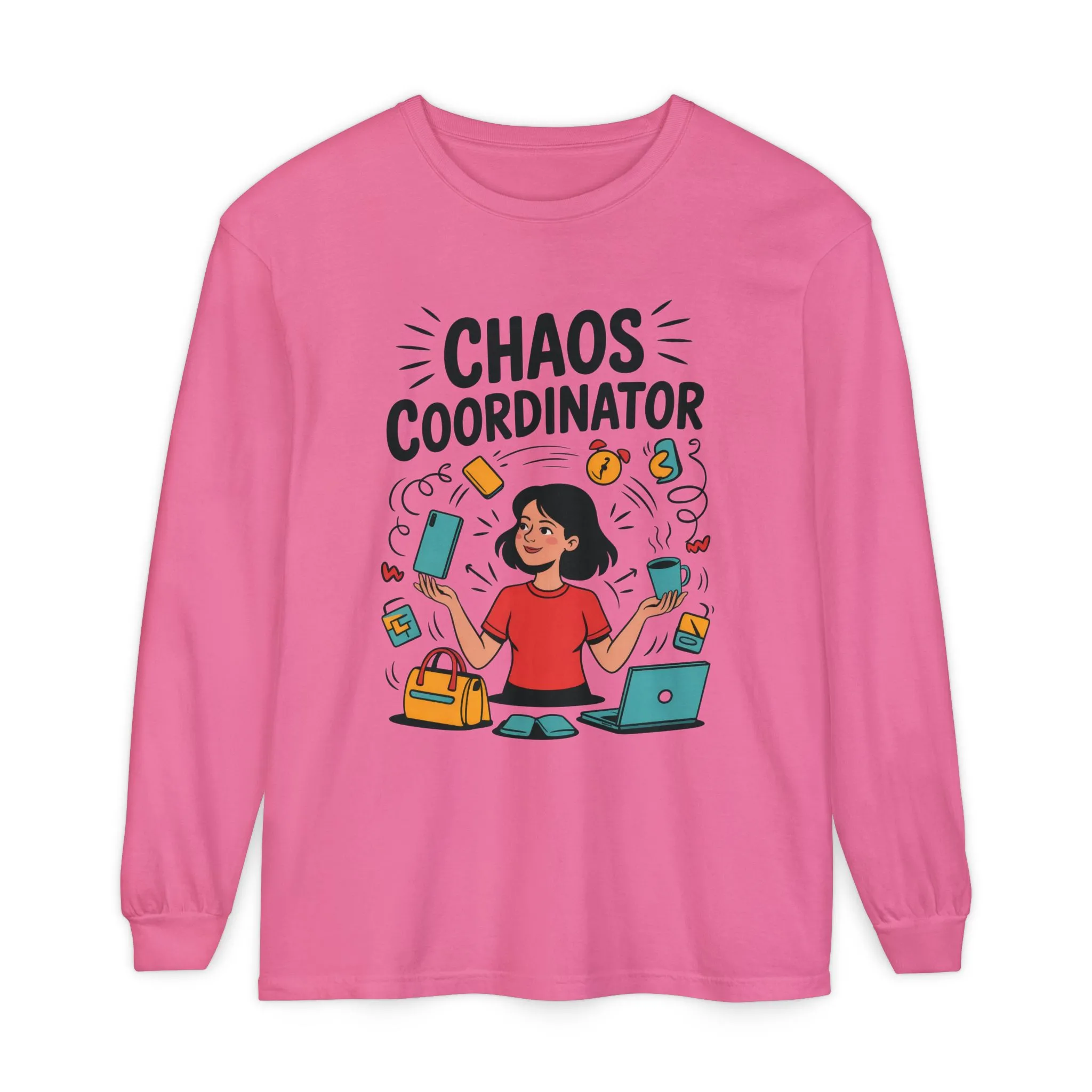 Chaos Coordinator Women's Long Sleeve, Mom Life Graphic Long Sleeve, Gift for Busy Moms, Multitasking Mom Gift, Cute Mother's Day Gift - Image 17