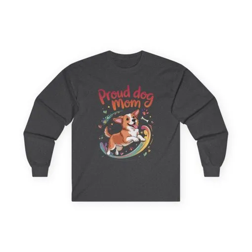 Proud Dog Mom Long Sleeve Tee, Cute Pet Lover Shirt, Gifts for Dog Owners, Mother's Day, Animal Lover Apparel, Dog Mom Apparel - Image 7