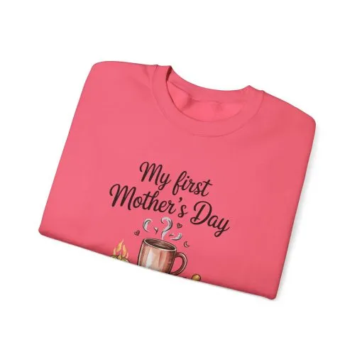 My First Mother's Day Sweatshirt, Cozy Crewneck for Moms, Gift for New Mothers, Baby Shower Tee, Snuggles & Sleepless Nights - Image 38