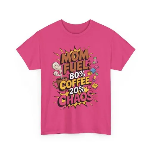 Funny Mom Fuel Coffee Tee, Gifts for Moms, Mother's Day Gift, Coffee Lover Shirt, T-Shirt for Coffee Loving Moms, Tired Mom Life Tee - Image 22