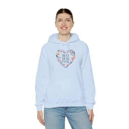 Floral Heart Mom Hoodie - Best Mom Ever Sweatshirt for Mother's Day, Gift for Mom, Cozy Sweatshirt for Women, Everyday Wear, New Mom Gift - Image 15