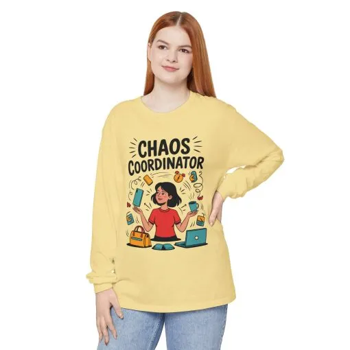 Chaos Coordinator Women's Long Sleeve, Mom Life Graphic Long Sleeve, Gift for Busy Moms, Multitasking Mom Gift, Cute Mother's Day Gift - Image 26