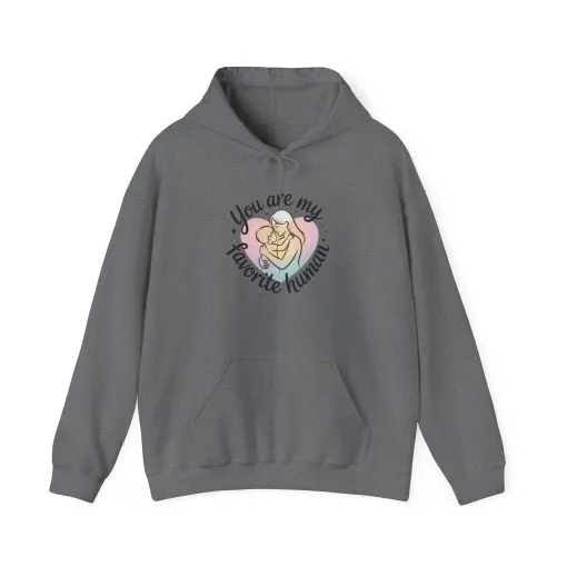 You Are My Favorite Human Hoodie, Cute Mom and Baby Pastel Design, Mothers Day Hooded Sweatshirt Gift - Image 37