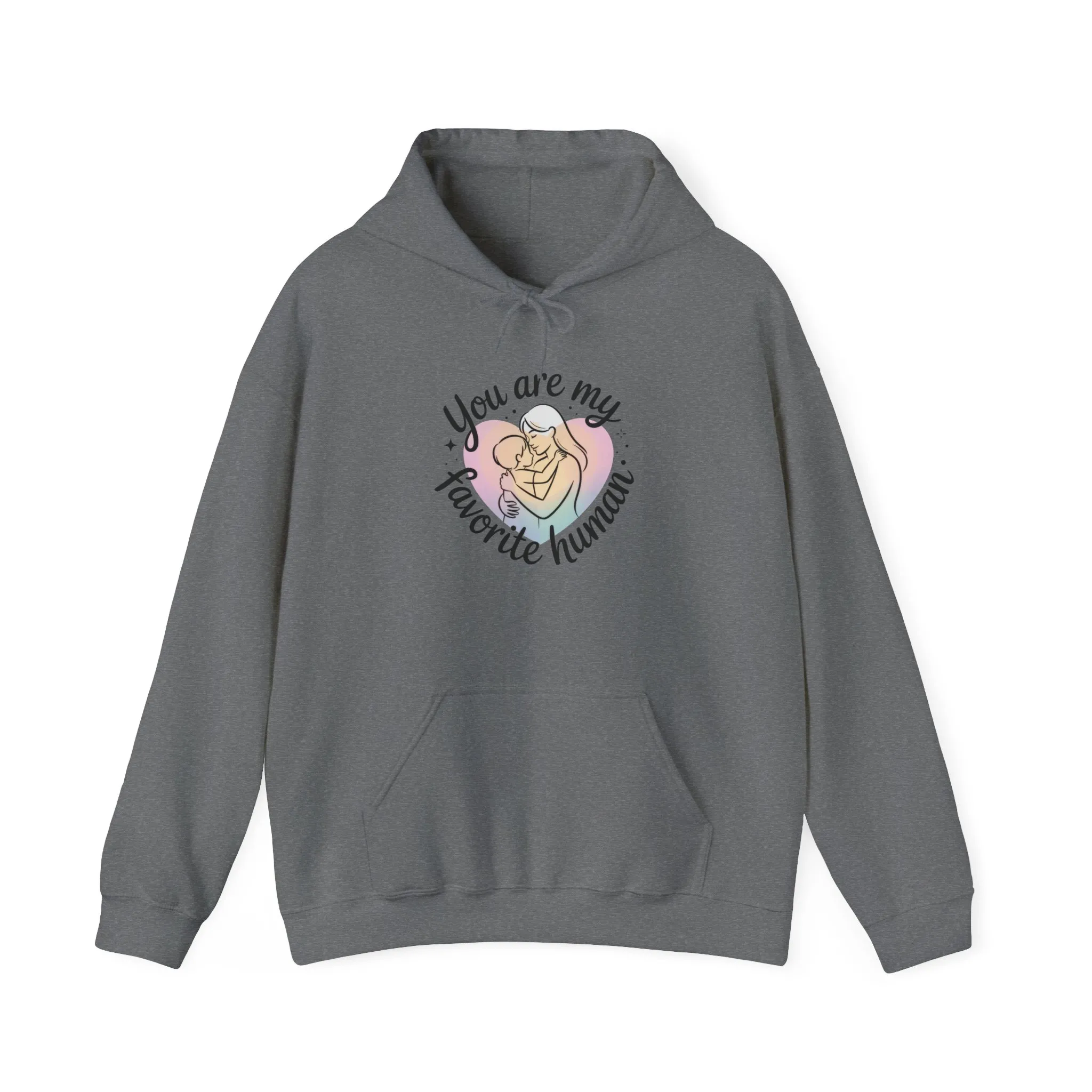 You Are My Favorite Human Hoodie, Cute Mom and Baby Pastel Design, Mothers Day Hooded Sweatshirt Gift - Image 37