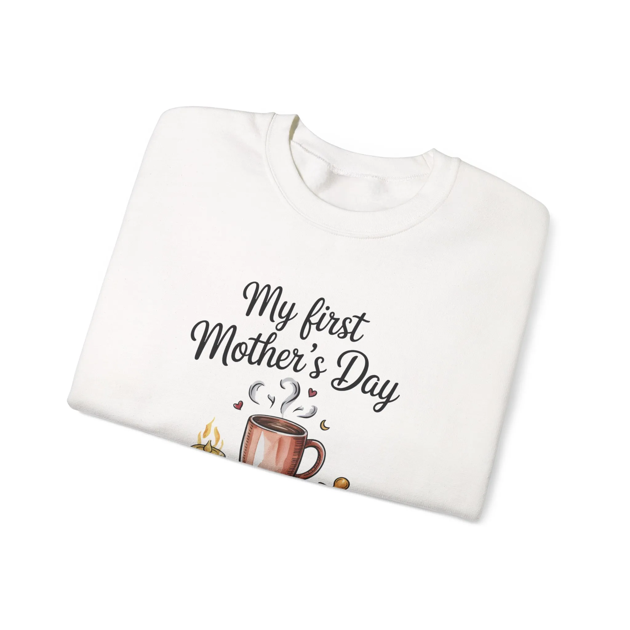 My First Mother's Day Sweatshirt, Cozy Crewneck for Moms, Gift for New Mothers, Baby Shower Tee, Snuggles & Sleepless Nights - Image 3