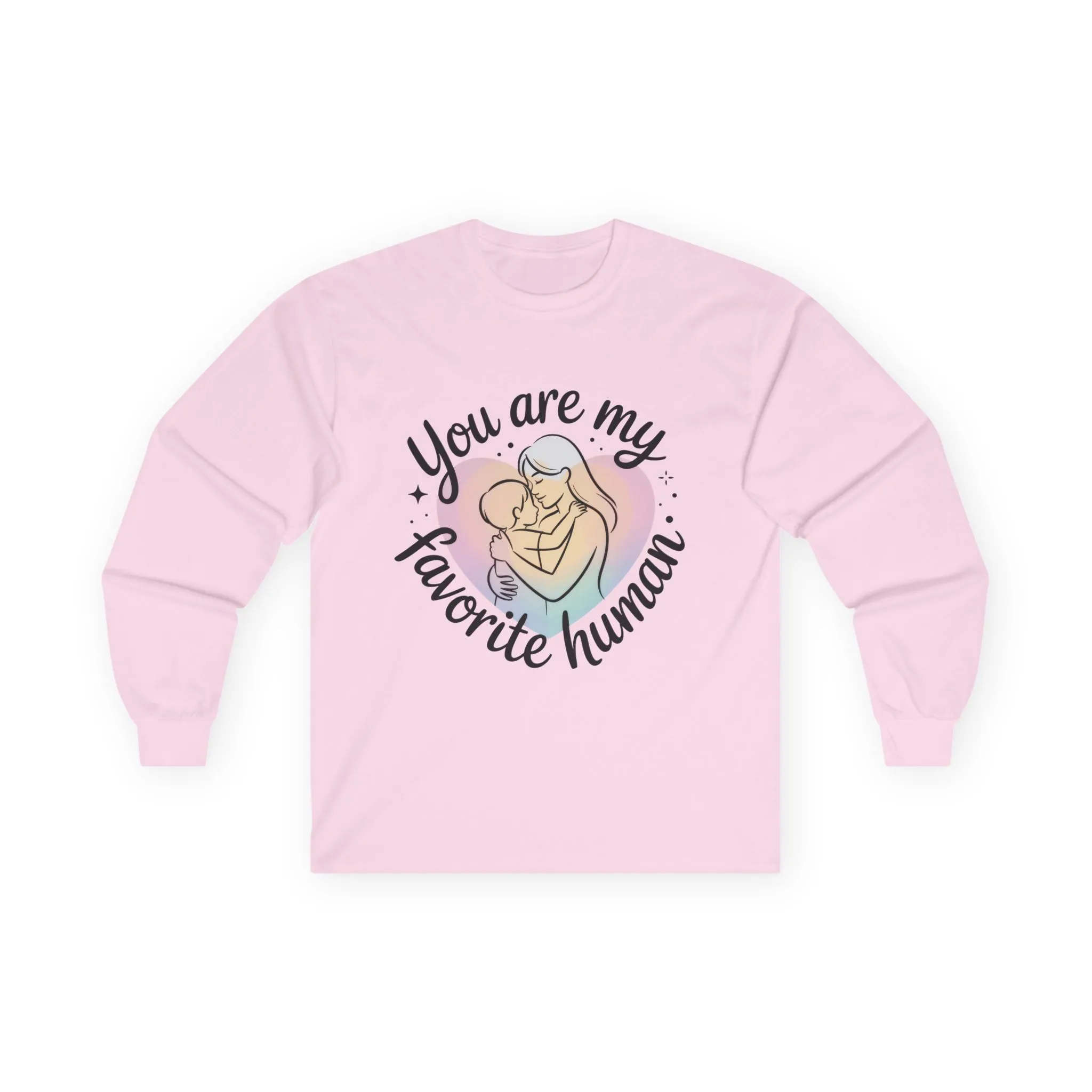 You Are My Favorite Human Mom and Baby Shirt, Unisex Ultra Cotton Long Sleeve Tee, Mother's Day Gift, Cute Heart Design - Image 16