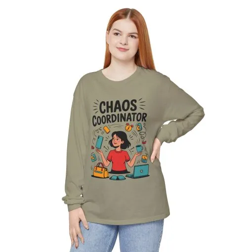 Chaos Coordinator Women's Long Sleeve, Mom Life Graphic Long Sleeve, Gift for Busy Moms, Multitasking Mom Gift, Cute Mother's Day Gift - Image 28