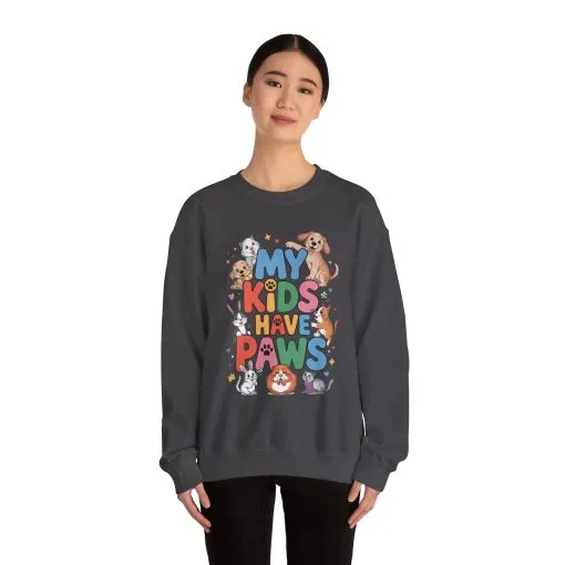 My Kids Have Paws Sweatshirt, Pet Lover Gift, Cute Animal Shirt, Cute Pet Mom Tee, Animal Parent T-Shirt, Gift for Animal Lovers - Image 15