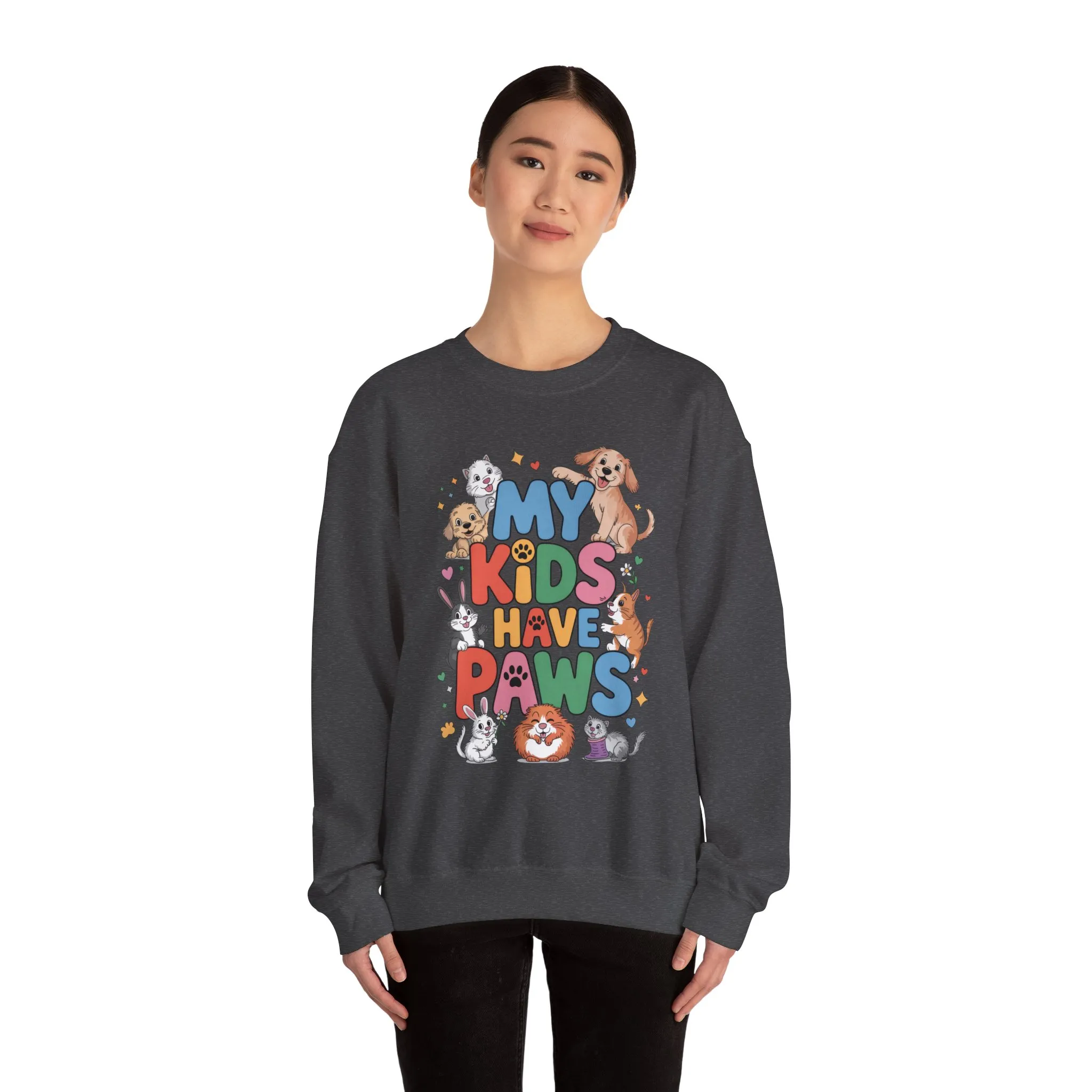 My Kids Have Paws Sweatshirt, Pet Lover Gift, Cute Animal Shirt, Cute Pet Mom Tee, Animal Parent T-Shirt, Gift for Animal Lovers - Image 15