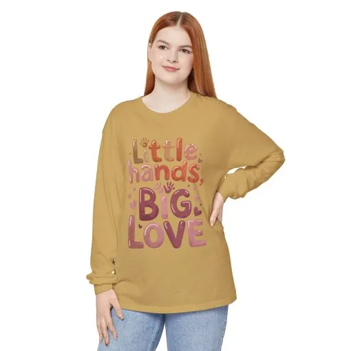 Little Hands, Big Love Long Sleeve T-Shirt, Perfect for Moms Gifts, Cute Mom Long Sleeve T-Shirt, Baby Showers Gift, mother's day Gift - Image 9