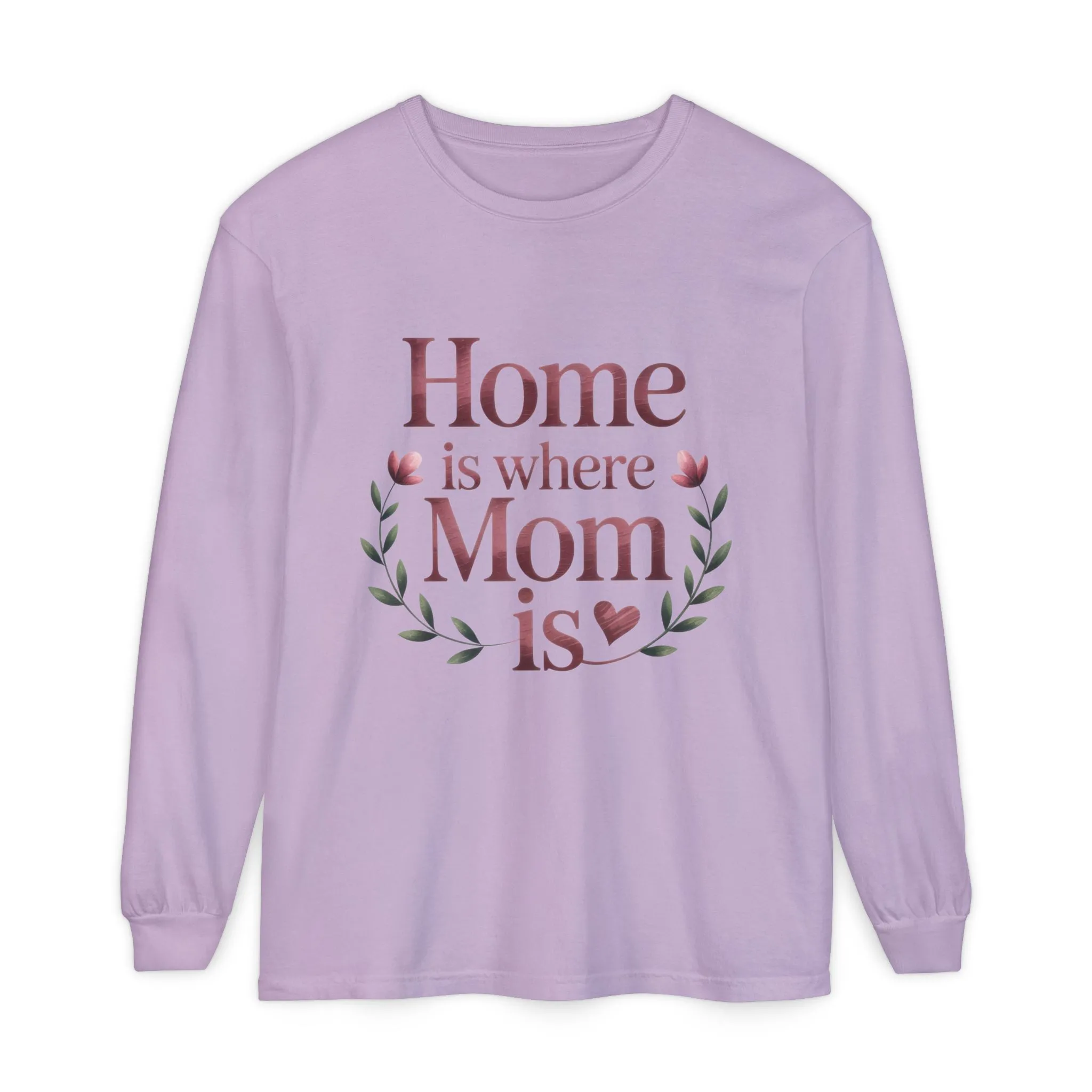 Home is Where Mom Is Long Sleeve T-Shirt, Cozy Gift for Mom, Mother's Day Top, Casual Mom Tee, Family Apparel - Image 11