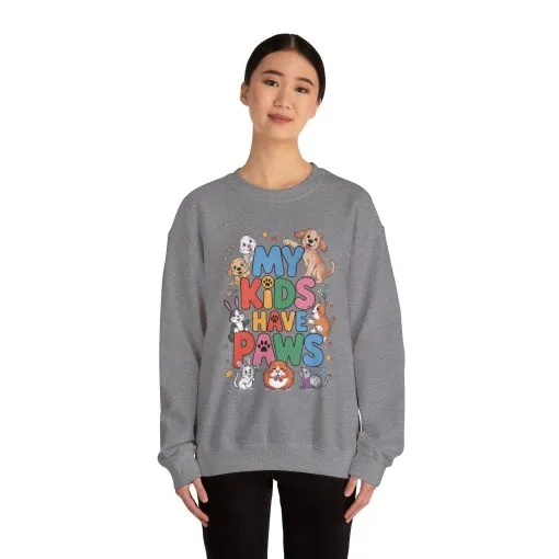 My Kids Have Paws Sweatshirt, Pet Lover Gift, Cute Animal Shirt, Cute Pet Mom Tee, Animal Parent T-Shirt, Gift for Animal Lovers - Image 11
