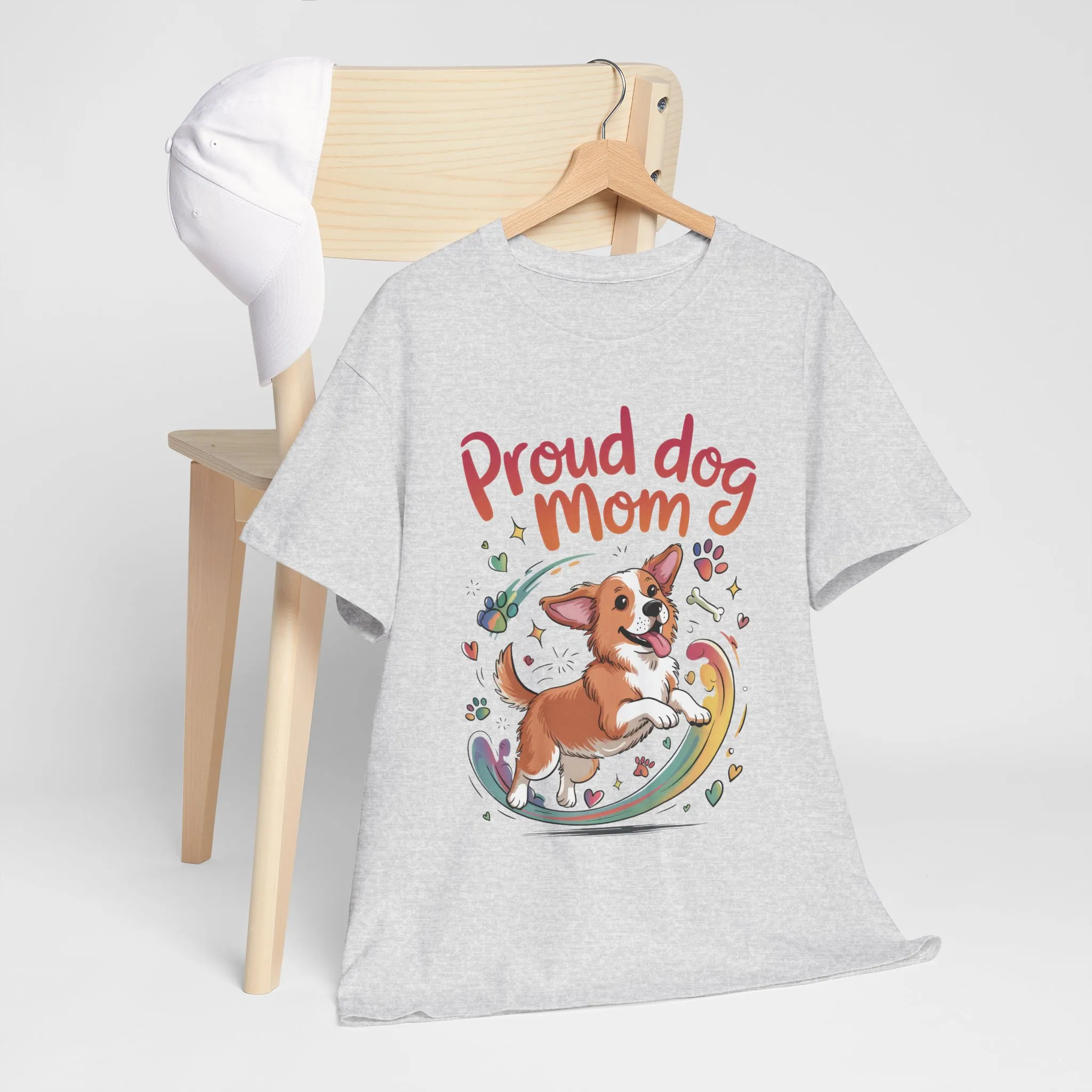 Proud Dog Mom Tee, Cute Pet Lover Shirt, Animal Lover Gift, Dog Mom T-Shirt, Funny Dog Apparel, Gift for Pet Owners, T-Shirt for Pet Moms - Image 4