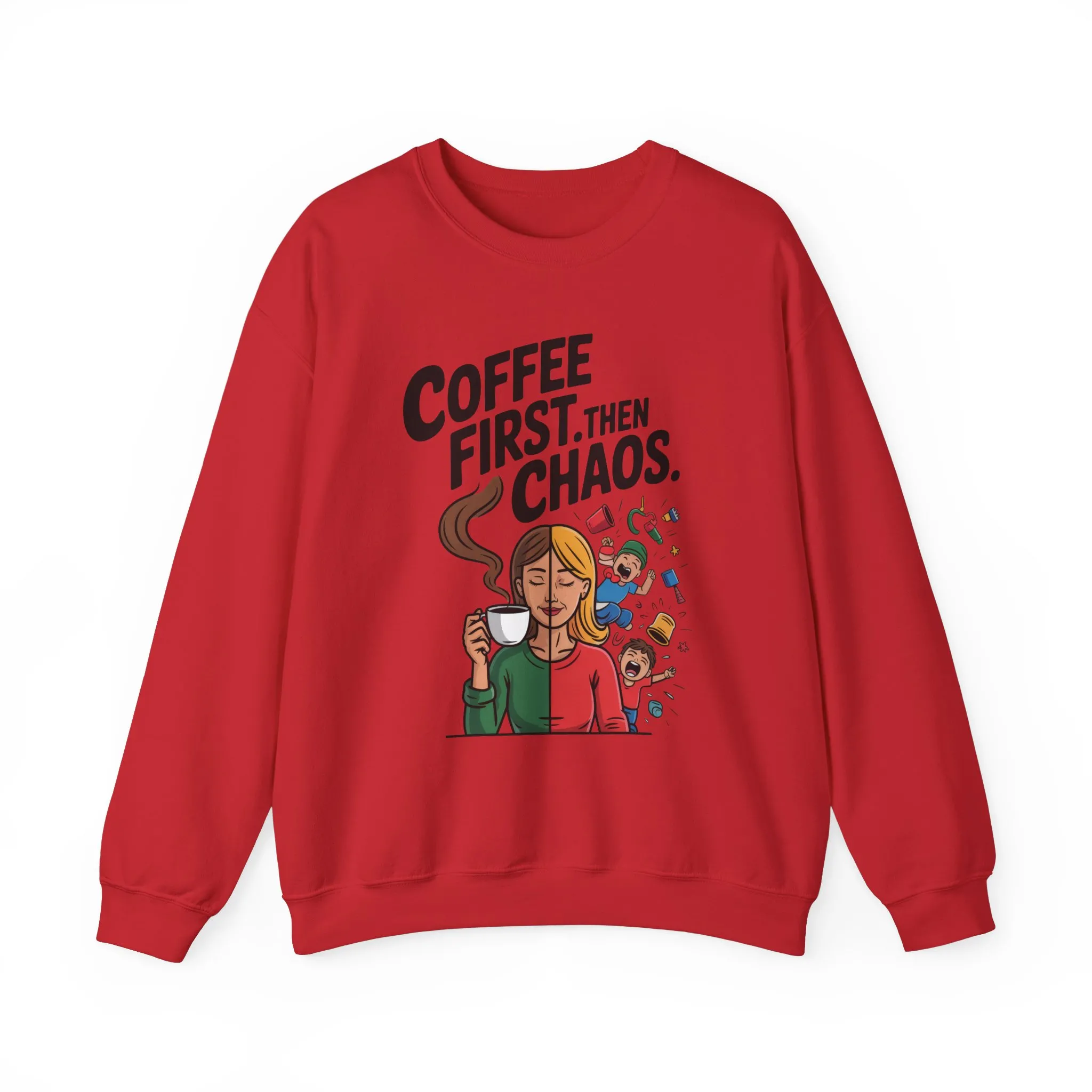 Coffee First Then Chaos Sweatshirt, Ideal Gift for Moms, Fun Casual Wear, Funny Mom Life Sweatshirt, Mother's Day Gift - Image 34