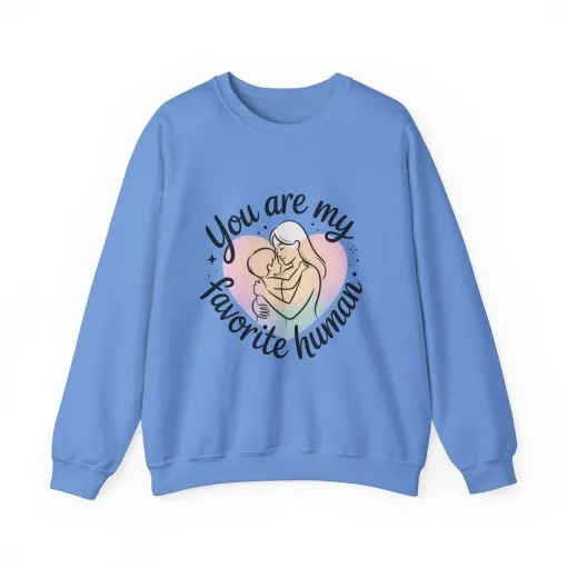 You Are My Favorite Human Mom Sweatshirt, Cute Pastel Heavy Blend Crewneck for Mothers Day, Cozy Gift for Moms, Mothers Day Gift - Image 16