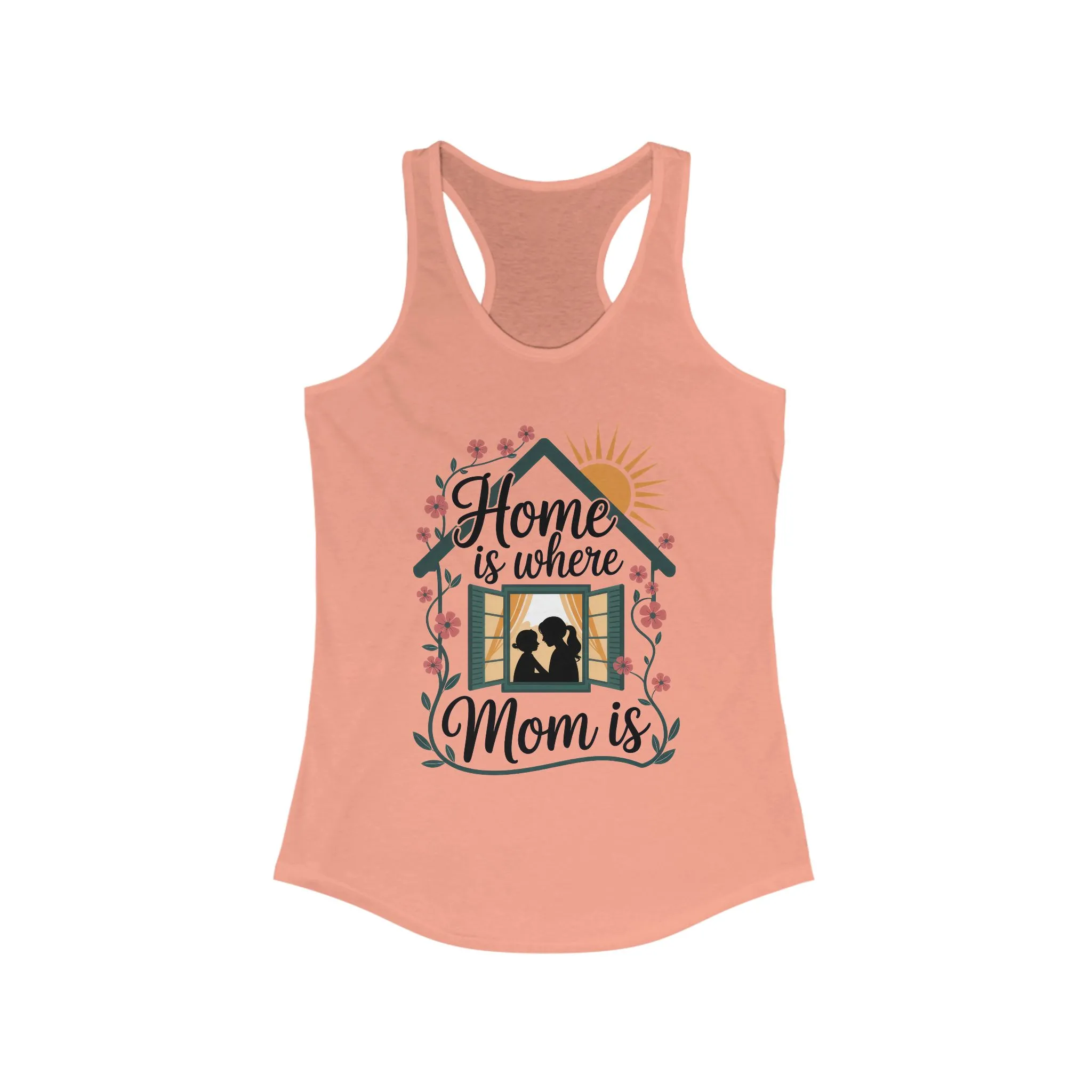 Home Is Where Mom Is Tank, Mother's Day Cotton Tank, Cute Family Gift for Mom, Sentimental Mom Gift, mother's day Gift - Image 3