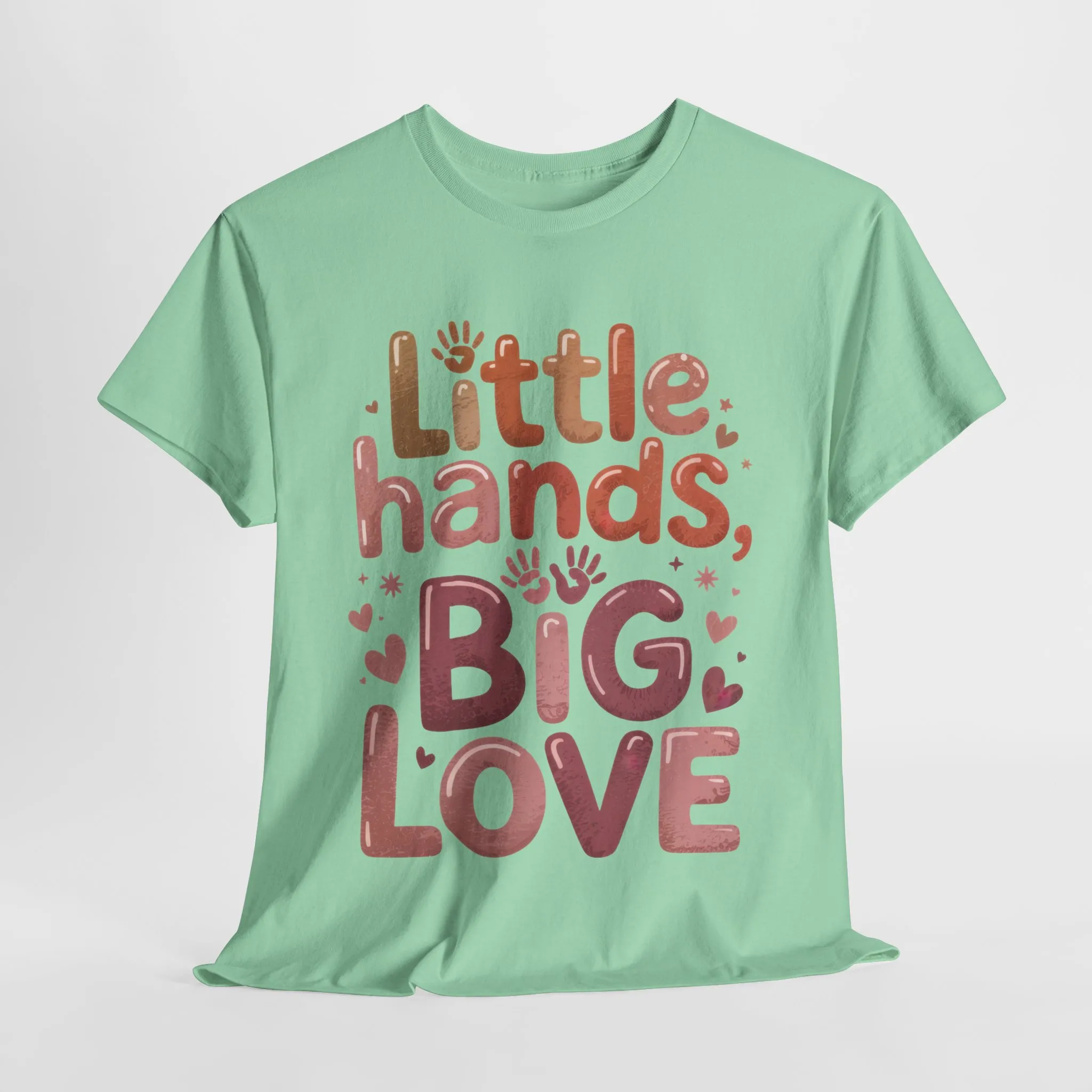 Little Hands Big Love Shirt, Cute Unisex Heavy Cotton Tee for Moms, Dads, or Teachers, Family Love Quote T-Shirt, Mother's Day Gift - Image 13
