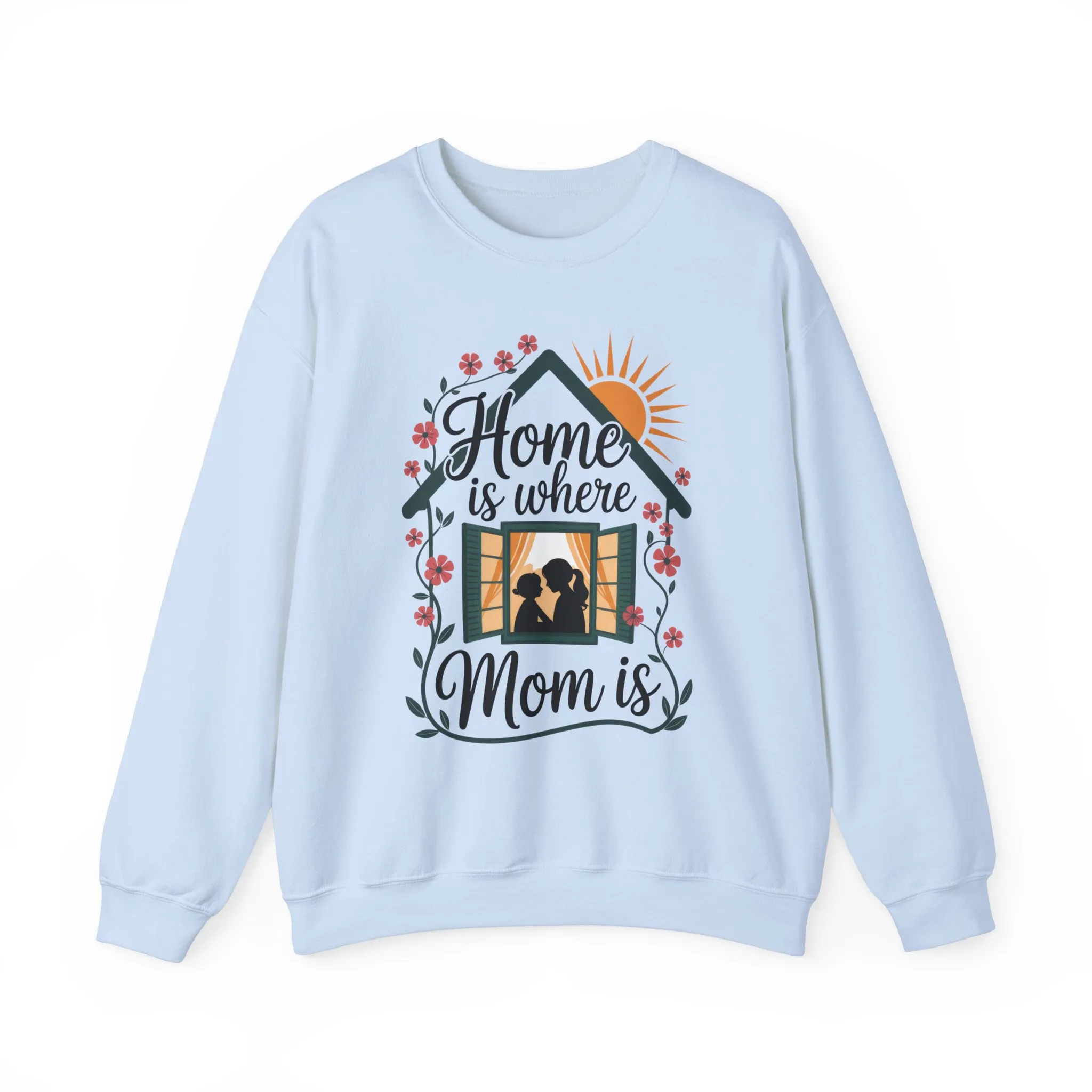 Home Is Where Mom Is Sweatshirt, Mother's Day Cotton Sweatshirt, Cute Family Gift for Mom, Sentimental Mom Gift, mother's day Gift - Image 16
