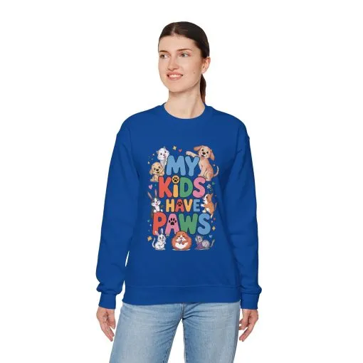 My Kids Have Paws Sweatshirt, Pet Lover Gift, Cute Animal Shirt, Cute Pet Mom Tee, Animal Parent T-Shirt, Gift for Animal Lovers - Image 24