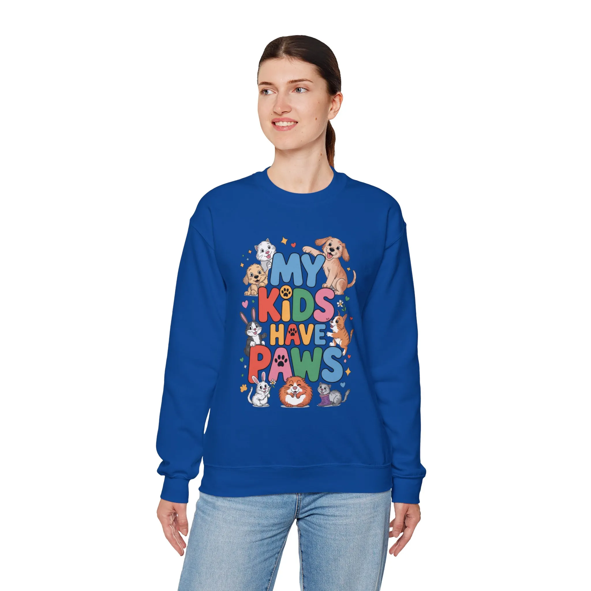 My Kids Have Paws Sweatshirt, Pet Lover Gift, Cute Animal Shirt, Cute Pet Mom Tee, Animal Parent T-Shirt, Gift for Animal Lovers - Image 24
