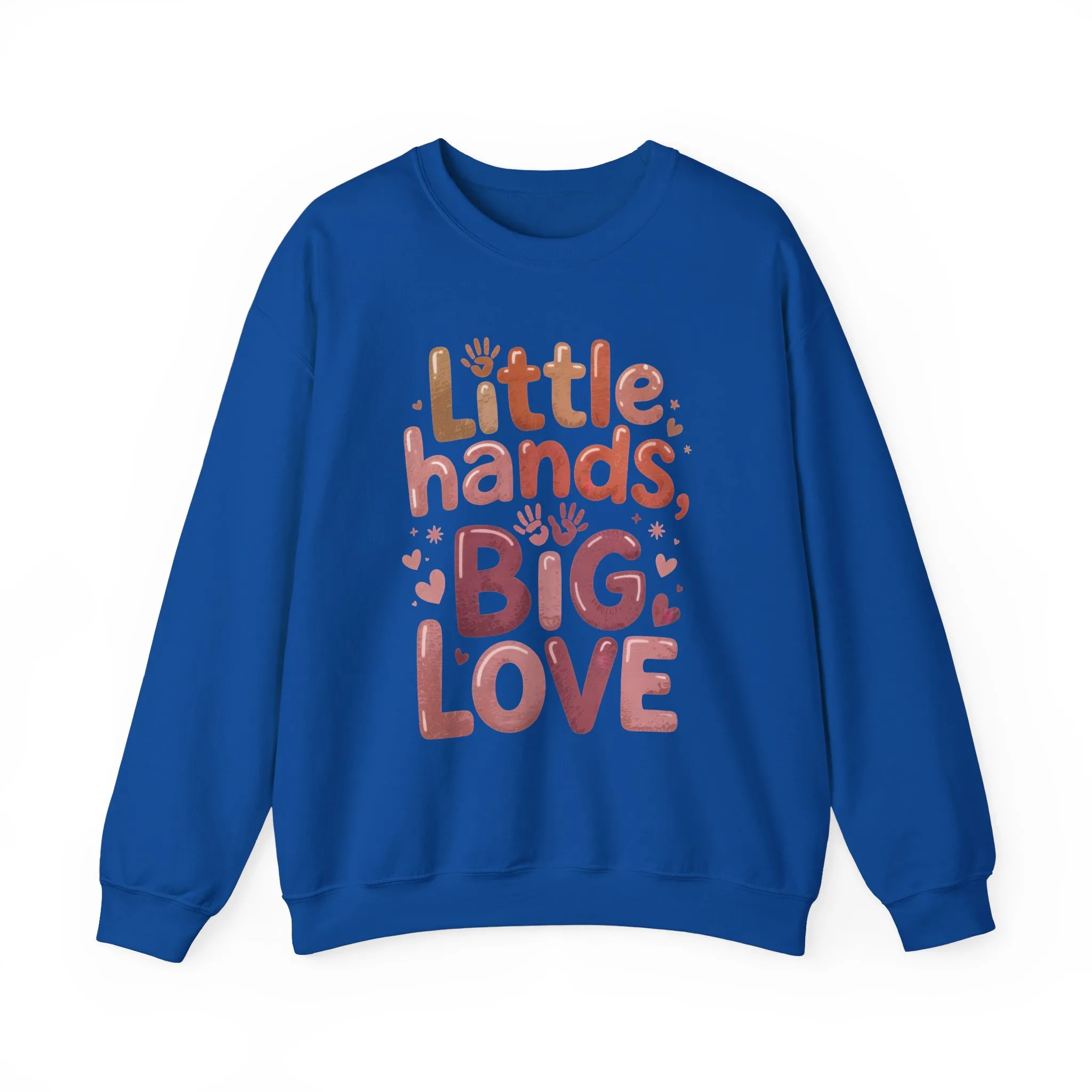Little Hands, Big Love Crewneck Sweatshirt, Perfect for Moms Gifts, Family Events, Baby Showers, Everyday Wear, Cute Tee, mother's day Gift - Image 45
