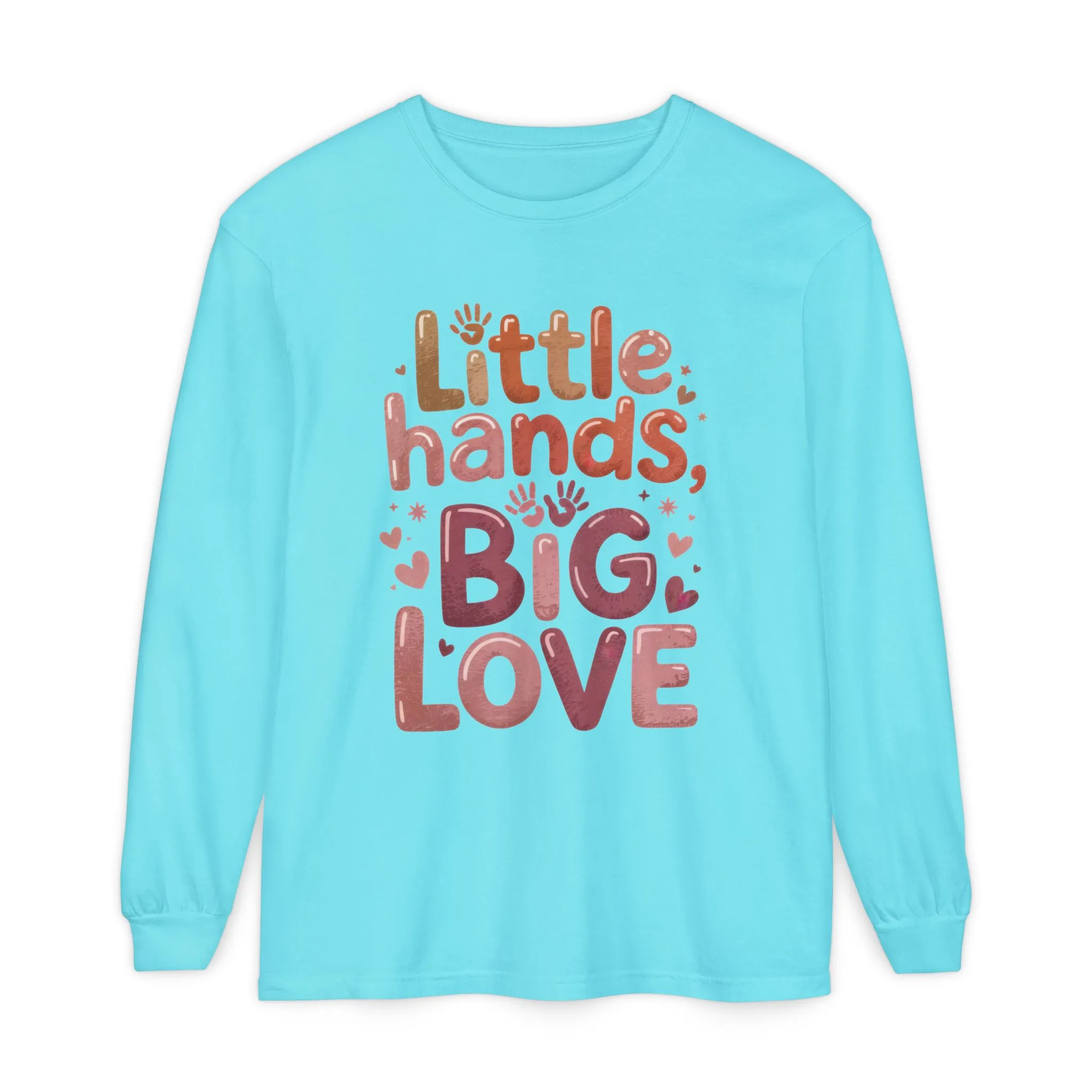 Little Hands, Big Love Long Sleeve T-Shirt, Perfect for Moms Gifts, Cute Mom Long Sleeve T-Shirt, Baby Showers Gift, mother's day Gift - Image 16