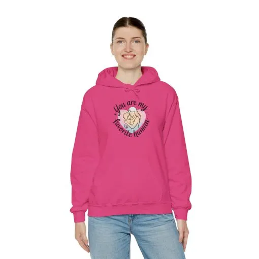You Are My Favorite Human Hoodie, Cute Mom and Baby Pastel Design, Mothers Day Hooded Sweatshirt Gift - Image 36