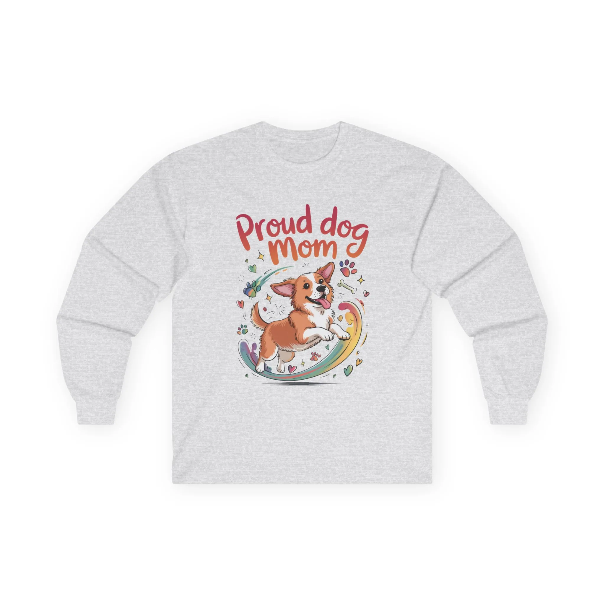 Proud Dog Mom Long Sleeve Tee, Cute Pet Lover Shirt, Gifts for Dog Owners, Mother's Day, Animal Lover Apparel, Dog Mom Apparel - Image 2