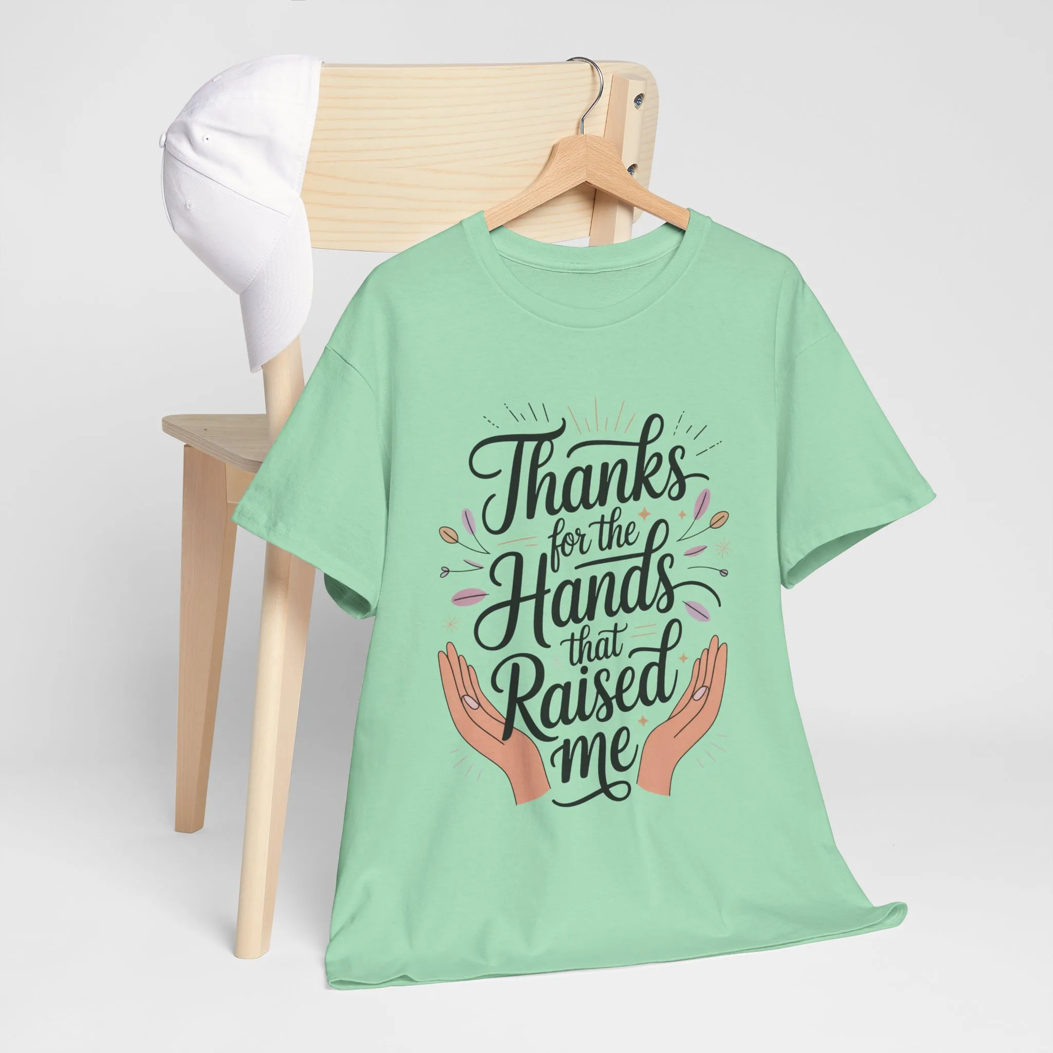 Thanks for the Hands That Raised Me Shirt, Heavy Cotton Tee, Mother's Day Gift, Appreciation Shirt for Mom, Thankful Hands Tee - Image 15
