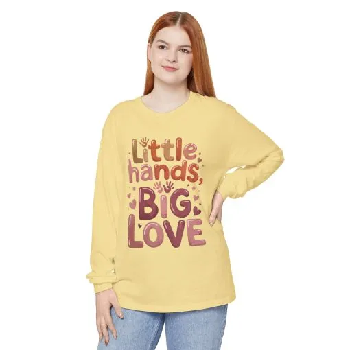 Little Hands, Big Love Long Sleeve T-Shirt, Perfect for Moms Gifts, Cute Mom Long Sleeve T-Shirt, Baby Showers Gift, mother's day Gift - Image 11