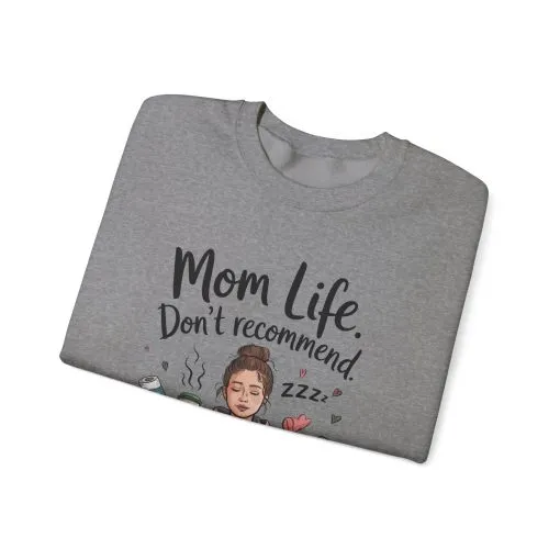Mom Life Crewneck Sweatshirt, New Mom Gift, Cozy Everyday Wear, Funny Parent Apparel, Tired Mama Humor Tee - Image 18