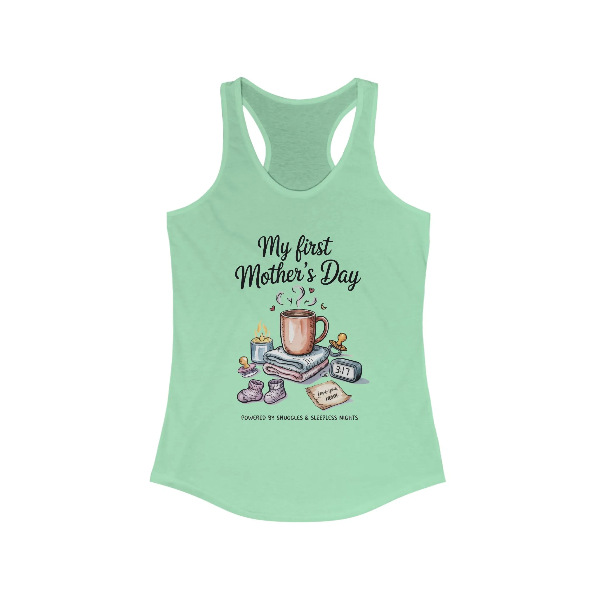 My First Mother's Day Racerback Tank, Cute Maternity Gift, Mother's Day Gift, New Mom Outfit, Baby Shower Tee, New Mom Gift Tee - Image 7