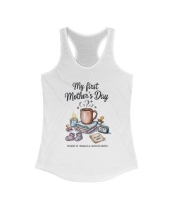 My First Mother's Day Racerback Tank, Cute Maternity Gift, Mother's Day Gift, New Mom Outfit, Baby Shower Tee, New Mom Gift Tee