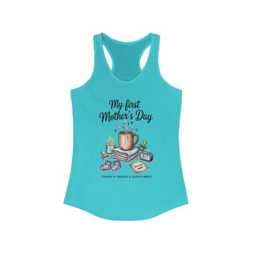 My First Mother's Day Racerback Tank, Cute Maternity Gift, Mother's Day Gift, New Mom Outfit, Baby Shower Tee, New Mom Gift Tee - Image 9