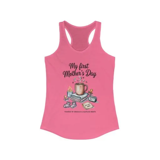My First Mother's Day Racerback Tank, Cute Maternity Gift, Mother's Day Gift, New Mom Outfit, Baby Shower Tee, New Mom Gift Tee - Image 13