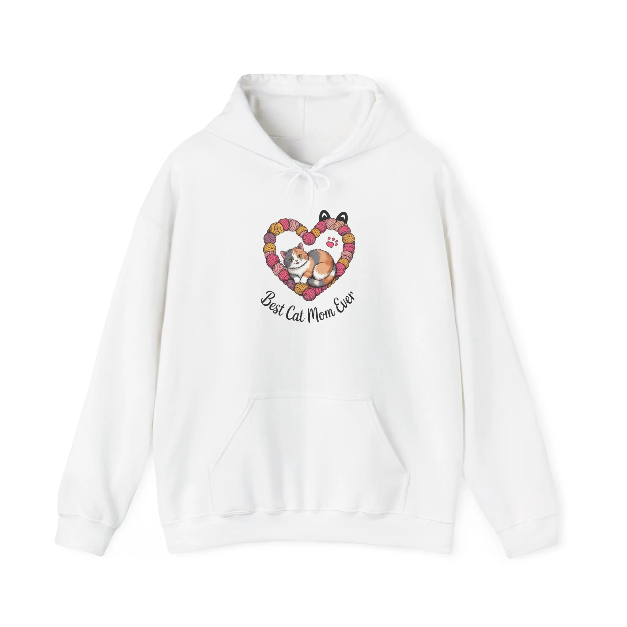 Best Cat Mom Ever Hoodie, Cozy Sweatshirt for Cat Lovers, Gift for Cat Moms, Feline Themed Apparel, Pet Lover Hoodie, Mother's Day Gift - Image 2