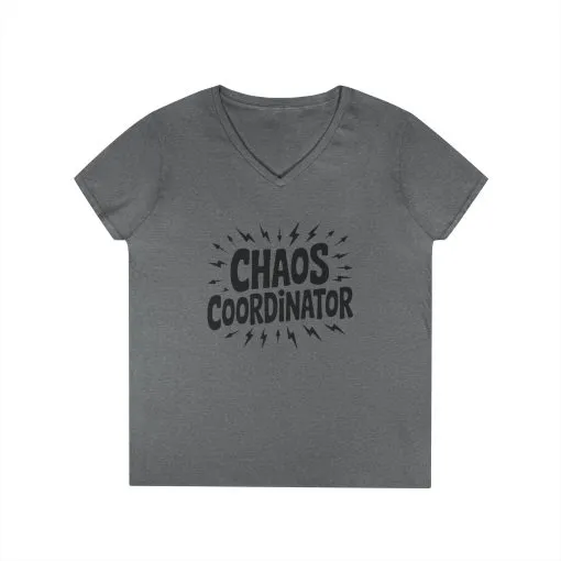 Chaos Coordinator Ladies' V-Neck T-Shirt, Funny Gift for Moms, Mother's Day Gift, Teacher Shirt, Casual Graphic Tee, Women's Gift Idea - Image 17