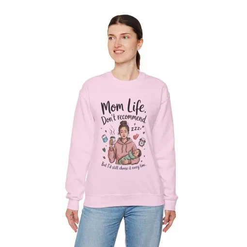 Mom Life Crewneck Sweatshirt, New Mom Gift, Cozy Everyday Wear, Funny Parent Apparel, Tired Mama Humor Tee - Image 32